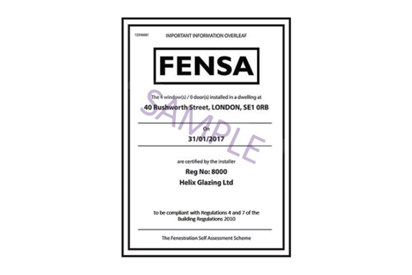 Reorder a FENSA certificate